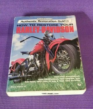 How To Restore Your Harley Davidson Motorcycle Book Bruce Palmer 1994 Knuckle