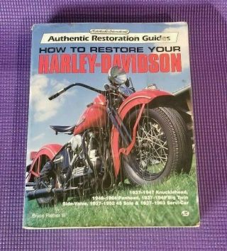 HOW TO RESTORE YOUR HARLEY DAVIDSON MOTORCYCLE BOOK BRUCE PALMER 1994 KNUCKLE 5