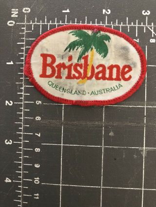 Vintage Brisbane Queensland Australia Patch Down Under Aussie Capital City Beach