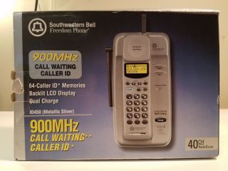 Rare Southwestern Bell Freedom Phone Id450 Cordless 900mhz - (opened Box)
