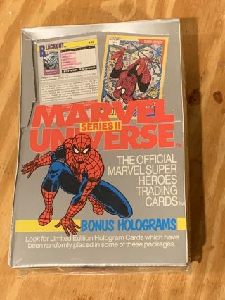 1991 Marvel Universe Series 2 Trading Cards Factory Box (36 Packs)