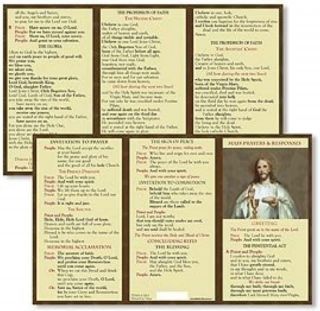 Mass Prayer And Responses Pocket Card 2013 Michael Adams Laminated Card Stock