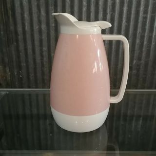 Vintage Therma - Serv Plastic Pink And White Coffee Tea Carafe