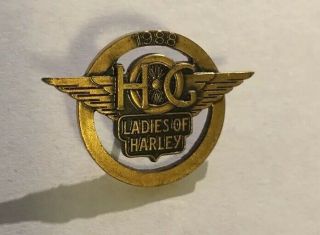 Ladies Of Harley Owners Group Hog H.  O.  G.  Loh 1988 Jacket Vest Hat Pin