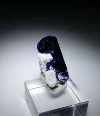 MAGNIFICENT - Blue Azurite crystal w/matrix,  thumbnail Milpillas mine Mexico 6