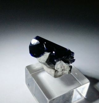 MAGNIFICENT - Blue Azurite crystal w/matrix,  thumbnail Milpillas mine Mexico 7