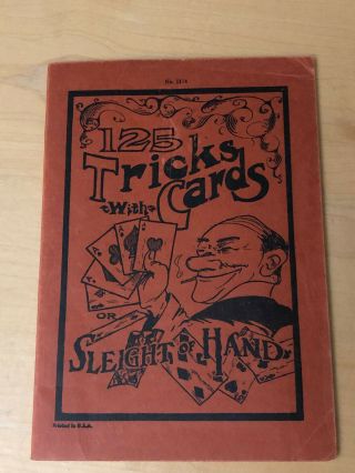 125 Tricks With Cards Or Sleight Of Hand Johnson Smith & Co.  Magic Magician