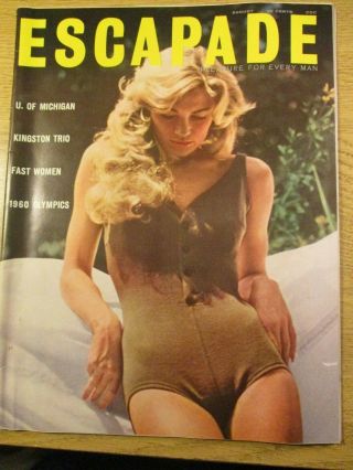 Jack Kerouac The Last Word Escapade Mag Aug 1960 Sexy Pin - Ups,  Isaac Asimov