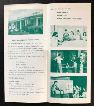 Vintage Travel Brochure,  The American Museum of Atomic Energy Oak Ridge TENN. 2