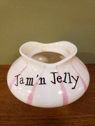 1958 Holt Howard Jam N Jelly Condiment Jar Vintage Pixieware Bottom Only