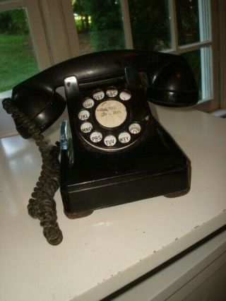 Rare Western Electric 302ac Party Line Telephone " Lift Plunger To Dial Or Talk "
