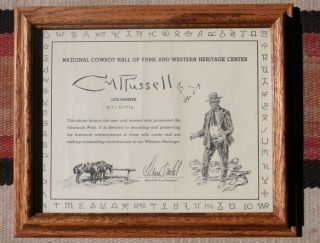 National Cowboy Hall Of Fame Life Member Signed Dean Krankel Charles M Russell