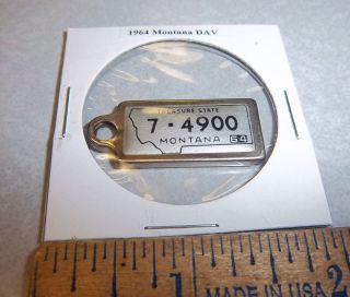 1964 Montana 7 4900 Dav Mini License Plate Keychain Tag,  Disabled American Vet