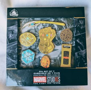 Disney Marvel Studios The First Ten 10 Years Anniversary Pin Set,  Infinity Stone