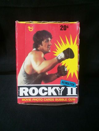 1978 Rocky Ii 2 Topps Wax Box 36 Packs Full Box Sylvester Stallone