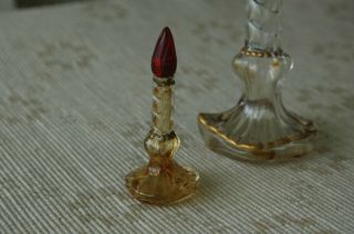 1938 Schiaparelli Sleeping Candle Perfume Bottle Red Bakelite Flame Stop 3 