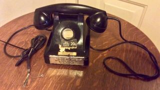 Vintage Bell System Art Deco Hotel / Motel Room Telephone - 20c Local Calls