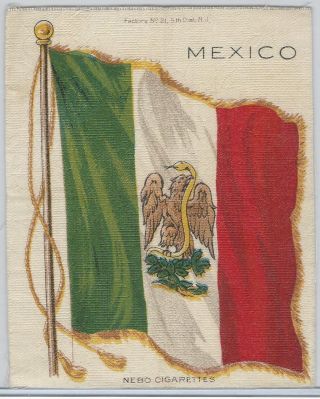 S30 American Tobacco Silk,  National Flags,  1910,  Mexico (5 X 6.  5 In)