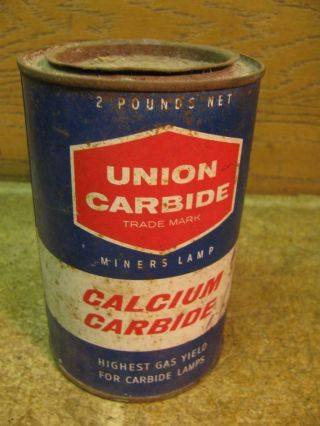 2 Lb Union Carbide Calcium Carbide For Miners Lamps Mostly Full
