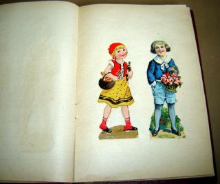 62 Antique OLD Victorian Die Cut Scrap in a Book - Santa Angels Hansel & Grettel 6