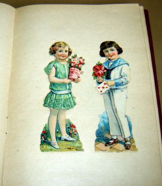 62 Antique OLD Victorian Die Cut Scrap in a Book - Santa Angels Hansel & Grettel 7