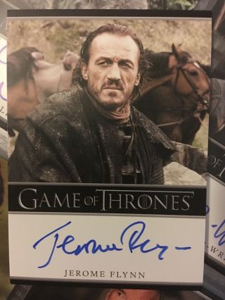 Game Of Thrones Season 1 Trading Card Auto Jerome Flynn As Bronn Bordered