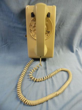 Vintage Cream Rotary Wall Phone - & Well