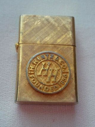 Vintage Florentine 14k Gold Plated Lighter - H.  Hentz & Co.  Founded 1856