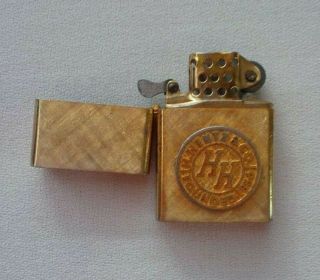 Vintage FLORENTINE 14k Gold Plated Lighter - H.  HENTZ & CO.  FOUNDED 1856 7