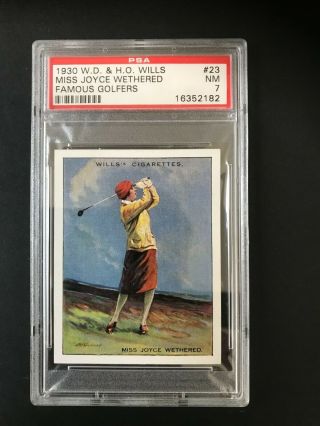 1930 W.  D.  & H.  O.  Wills Famous Golfers: Miss Joyce Wethered 23 Psa Grade 7