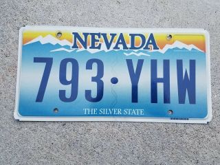 2010 Nevada Auto License Plate 793 Yhw
