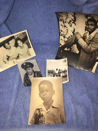 Black Americana Photographs: Little Boy With Davy Crockett Shirt,  Man With Fish