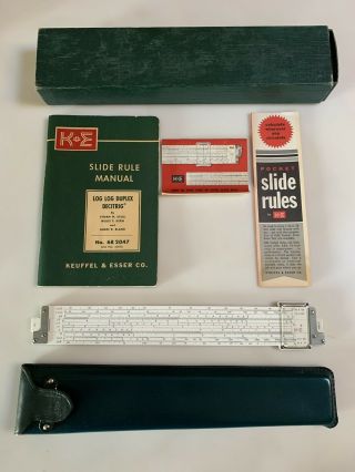 Vintage K & E (keuffel & Esser Co. ) Plastic Slide Rule 68 1256 (old 4181 - 3)