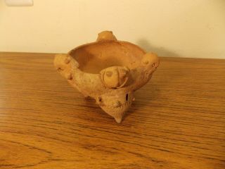 Antique Native Mississippian Pre - Columbian 4 - Headed Effigy Rattle Pot 6 - 1/4 " Wow