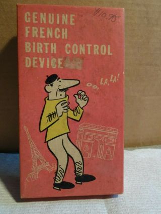 Vintage French Birth Control Device 1969 Gag Gift Guillotine Wood
