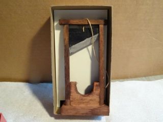 Vintage French Birth Control Device 1969 Gag Gift Guillotine Wood 3
