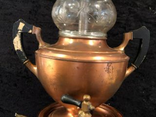 ANTIQUE MANNING BOWMAN & CO COPPER COFFEE PERCOLATOR (S22) 3