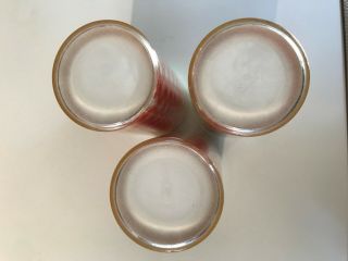Vintage Thermo Serv Tumblers Glasses Set of 3 Gingham Red White Picnic USA 3
