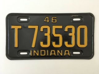 1946 Indiana Truck License Plate Commercial Pickup Ford Chevy Dodge Mint/nos