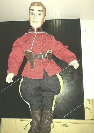 Vintage Royal Canadian Mounted Police Rcmp Mountie Souvenir Doll 13 " No Hat