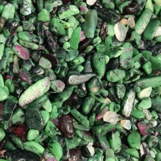 Natural Red And Green Crystal Quartz Gravel Tumbled Bulk Stone Healing 1000g 2