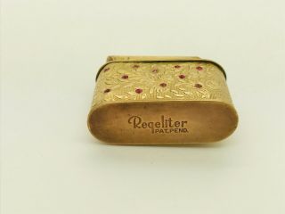1930s Antique Regeliter Lighter - Art Deco Push Button Cigarette  5