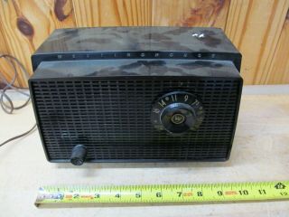 Vintage Westinghouse Alarm Clock Tube Radio H - 499t5