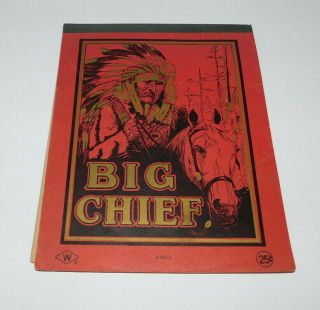 Vintage 10 1/4 " X 7 3/4 " Big Chief Lined Writing Paper Pad