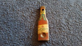 Vintage antique tin litho figural bottle opener PBR Beer Pabst Blue Ribbon 4