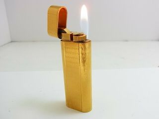 Cartier Paris Gas Lighter Oval 20 Microns Gold Plated (d