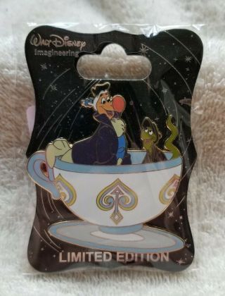 Disney Wdi Alice In Wonderland Mad Teacup Ride Pin - Dodo & Bill The Lizard