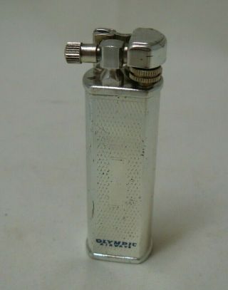 Vintage Olympic Airways Moonlite By Hadson Silver Tone Lighter Not