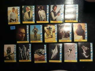 Star Wars 1977 Vintage Wonder Bread Complete Set 1 - 16 Cards Near (w2)