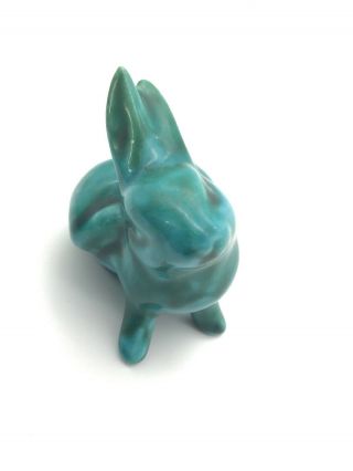 Vintage Retro Ceramic Rabbit Green Blue Mountain Pottery? 1960s 3
